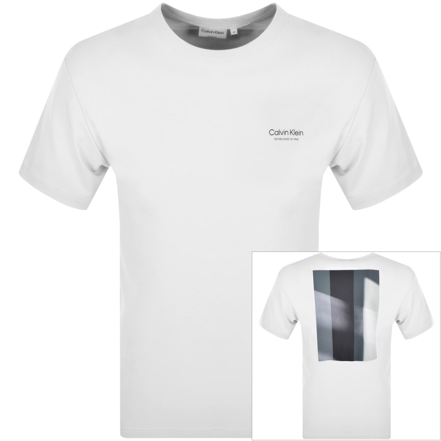 Calvin Klein Photo Print T Shirt White male XX Large